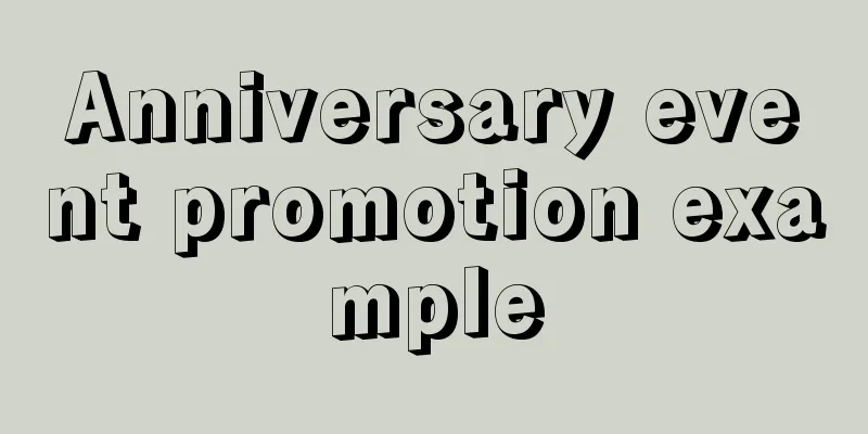 Anniversary event promotion example