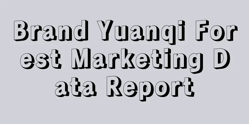 Brand Yuanqi Forest Marketing Data Report