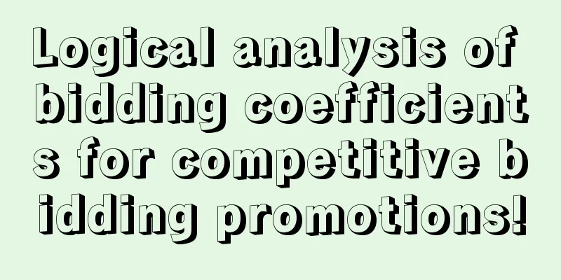 Logical analysis of bidding coefficients for competitive bidding promotions!