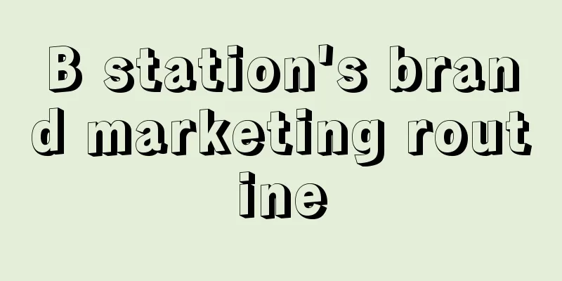 B station's brand marketing routine