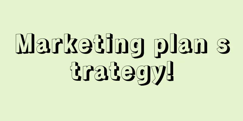 Marketing plan strategy!