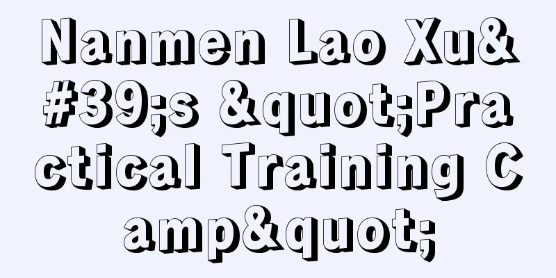 Nanmen Lao Xu's "Practical Training Camp"