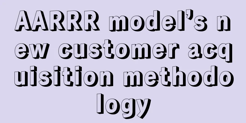 AARRR model’s new customer acquisition methodology