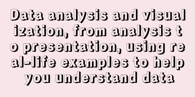 Data analysis and visualization, from analysis to presentation, using real-life examples to help you understand data