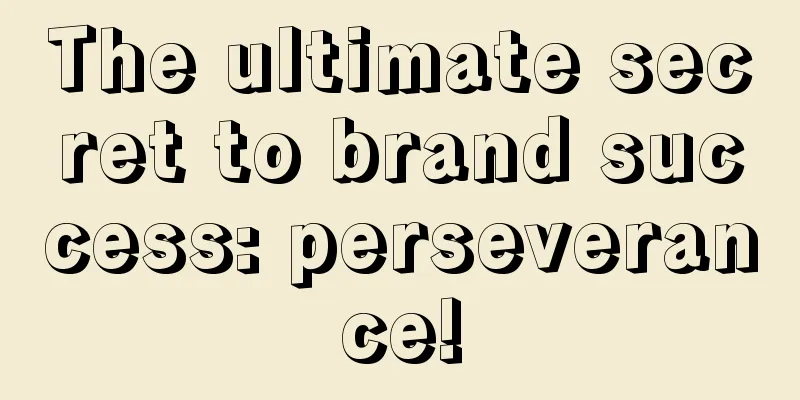 The ultimate secret to brand success: perseverance!