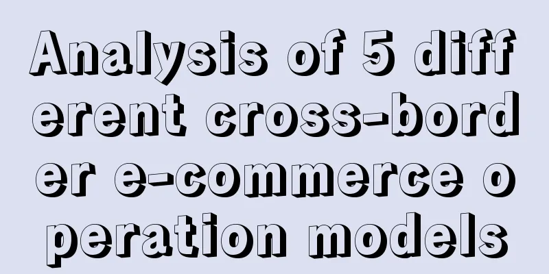 Analysis of 5 different cross-border e-commerce operation models