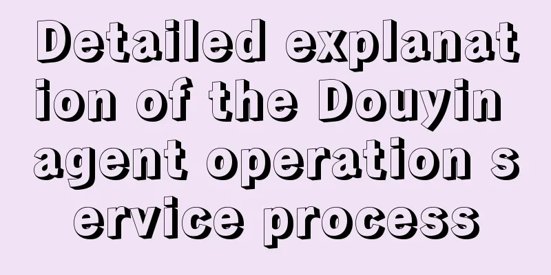 Detailed explanation of the Douyin agent operation service process