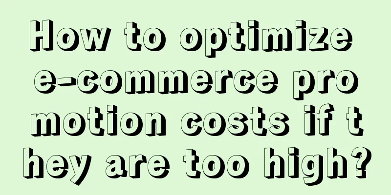 How to optimize e-commerce promotion costs if they are too high?