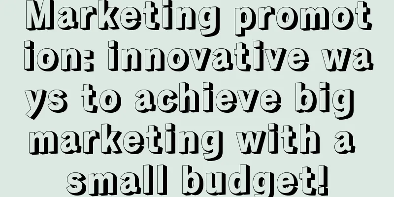 Marketing promotion: innovative ways to achieve big marketing with a small budget!