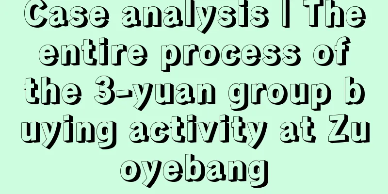 Case analysis | The entire process of the 3-yuan group buying activity at Zuoyebang