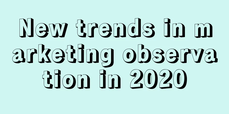 New trends in marketing observation in 2020