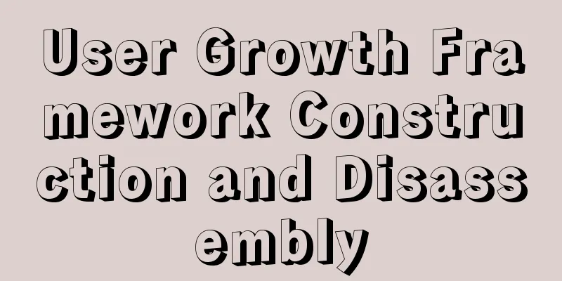 User Growth Framework Construction and Disassembly