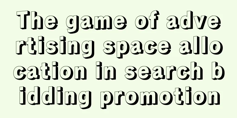 The game of advertising space allocation in search bidding promotion