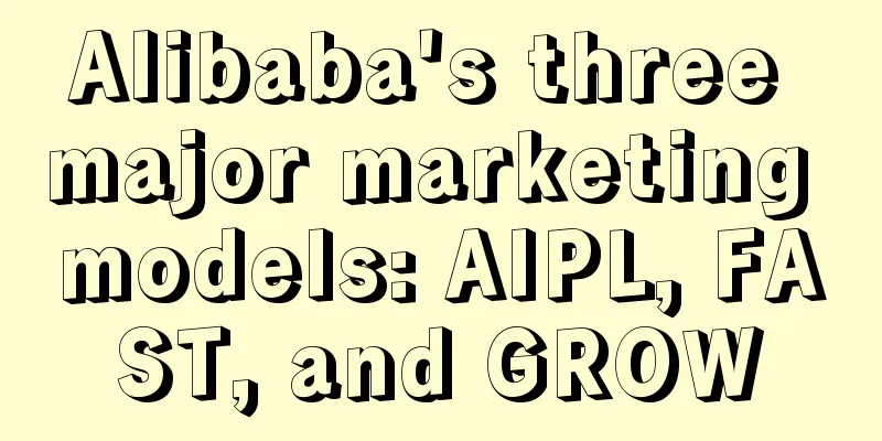 Alibaba's three major marketing models: AIPL, FAST, and GROW