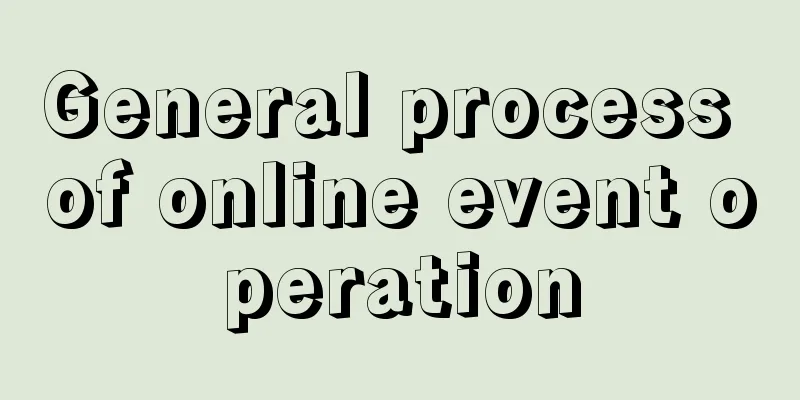 General process of online event operation