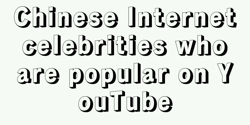 Chinese Internet celebrities who are popular on YouTube