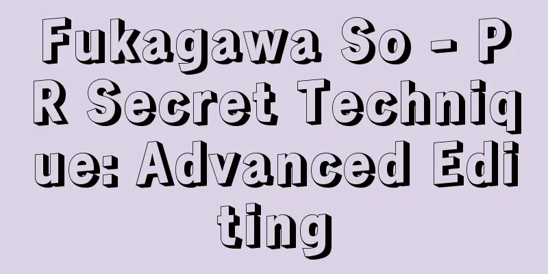 Fukagawa So - PR Secret Technique: Advanced Editing