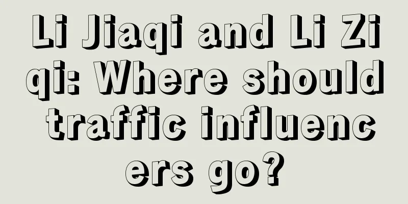 Li Jiaqi and Li Ziqi: Where should traffic influencers go?