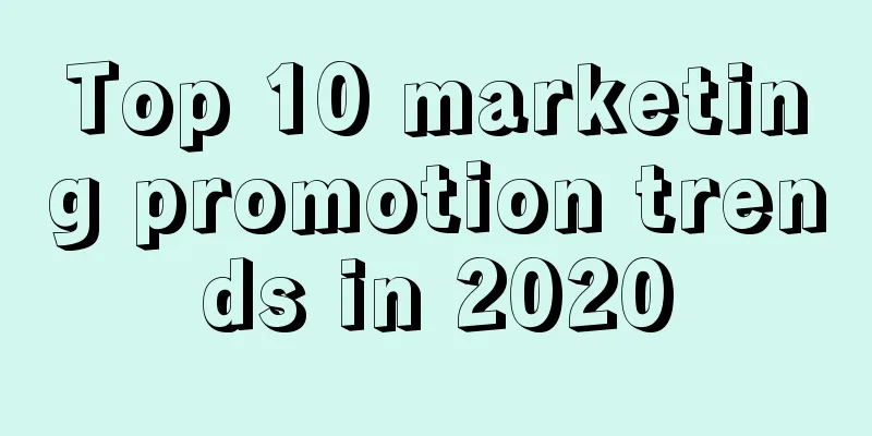 Top 10 marketing promotion trends in 2020