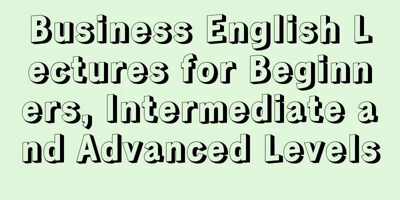 Business English Lectures for Beginners, Intermediate and Advanced Levels