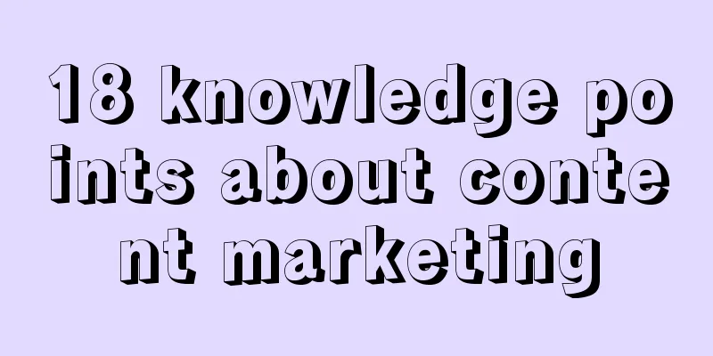 18 knowledge points about content marketing