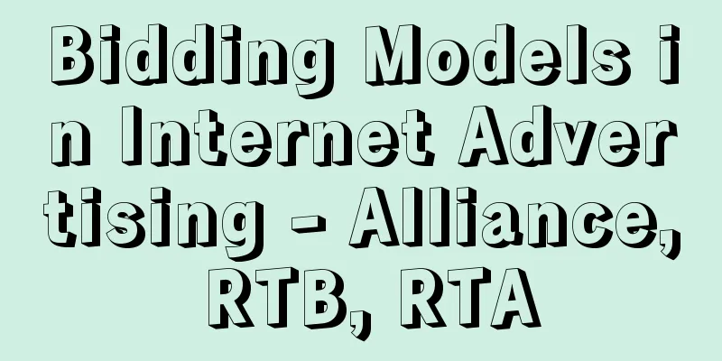 Bidding Models in Internet Advertising - Alliance, RTB, RTA