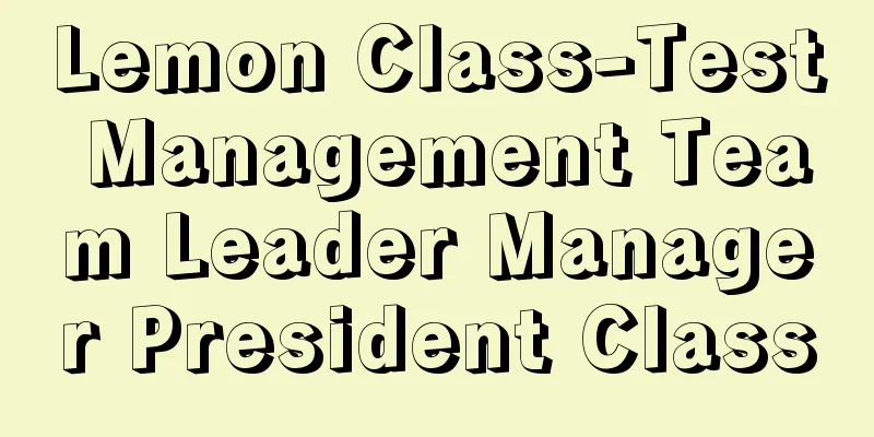 Lemon Class-Test Management Team Leader Manager President Class