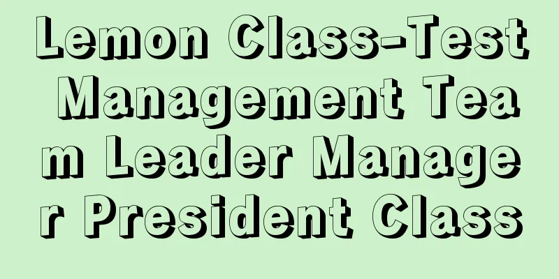 Lemon Class-Test Management Team Leader Manager President Class