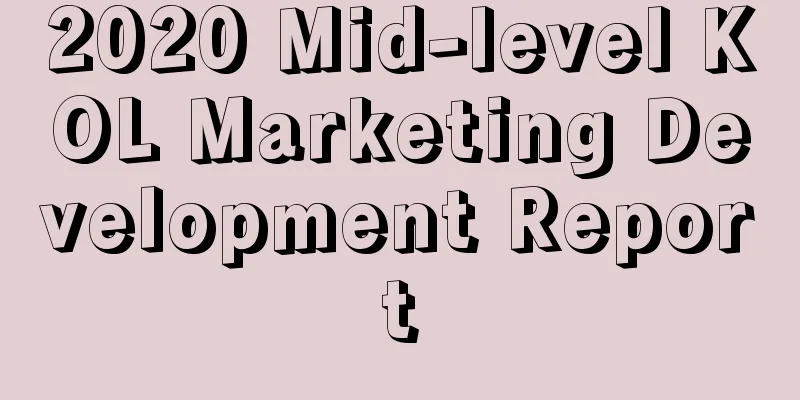 2020 Mid-level KOL Marketing Development Report