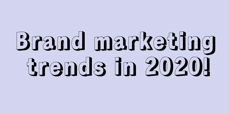 Brand marketing trends in 2020!