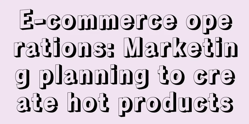 E-commerce operations: Marketing planning to create hot products