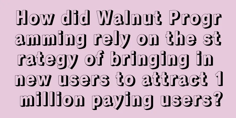 How did Walnut Programming rely on the strategy of bringing in new users to attract 1 million paying users?