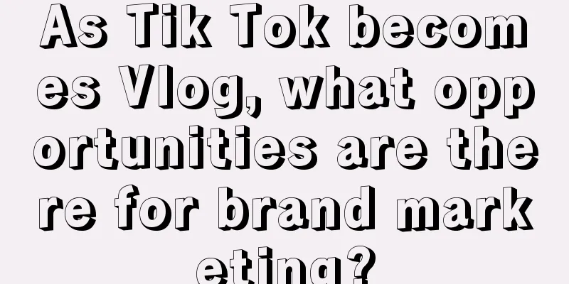 As Tik Tok becomes Vlog, what opportunities are there for brand marketing?