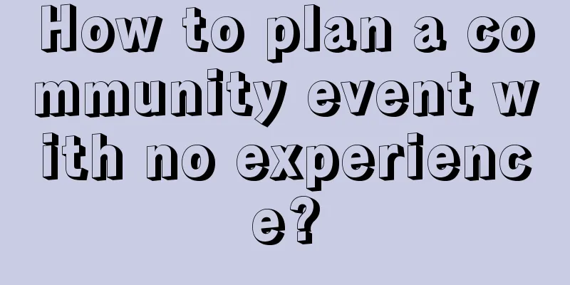 How to plan a community event with no experience?