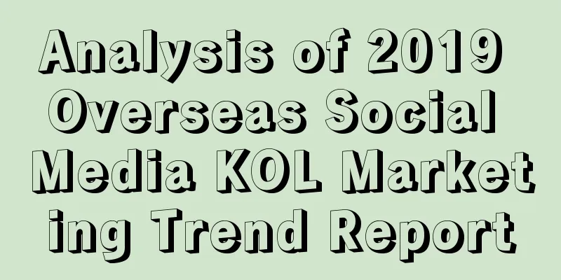 Analysis of 2019 Overseas Social Media KOL Marketing Trend Report