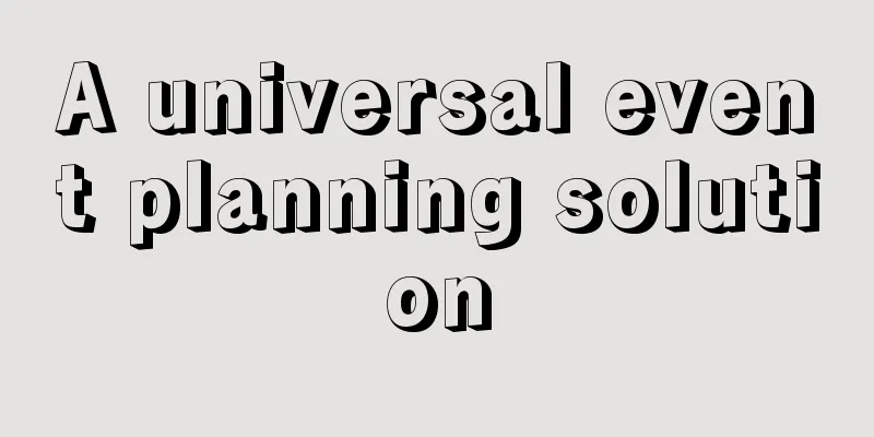 A universal event planning solution