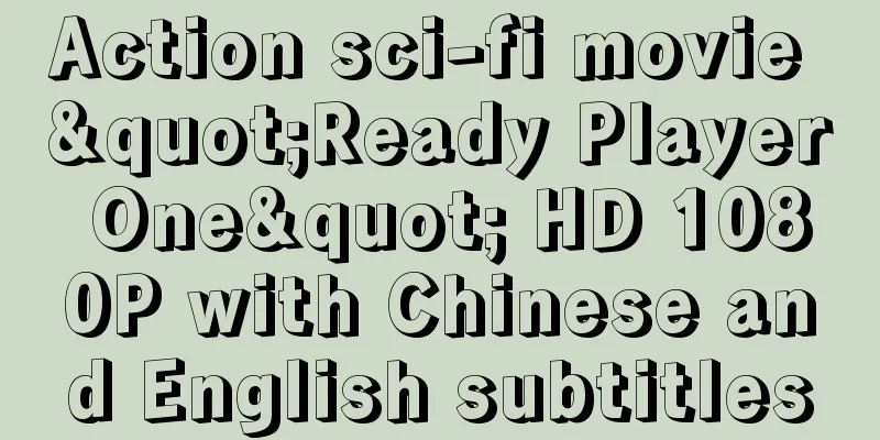 Action sci-fi movie "Ready Player One" HD 1080P with Chinese and English subtitles