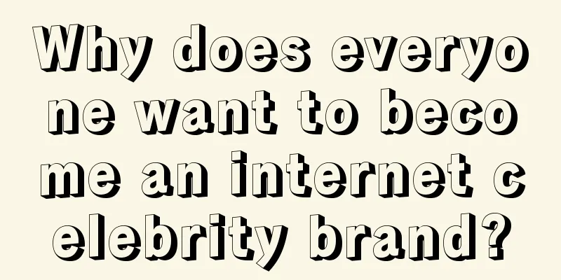 Why does everyone want to become an internet celebrity brand?