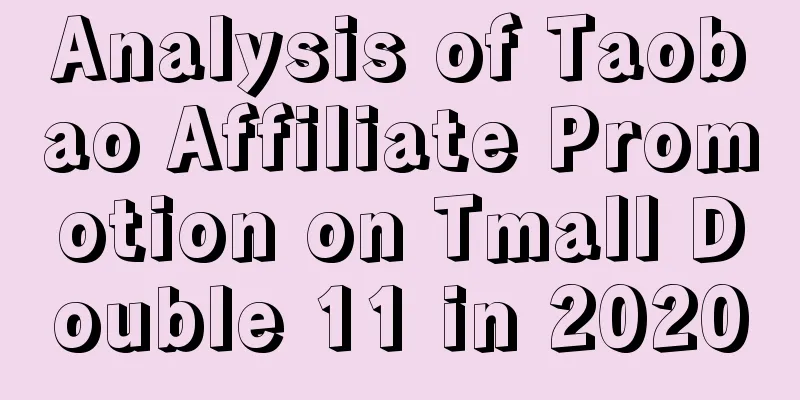 Analysis of Taobao Affiliate Promotion on Tmall Double 11 in 2020