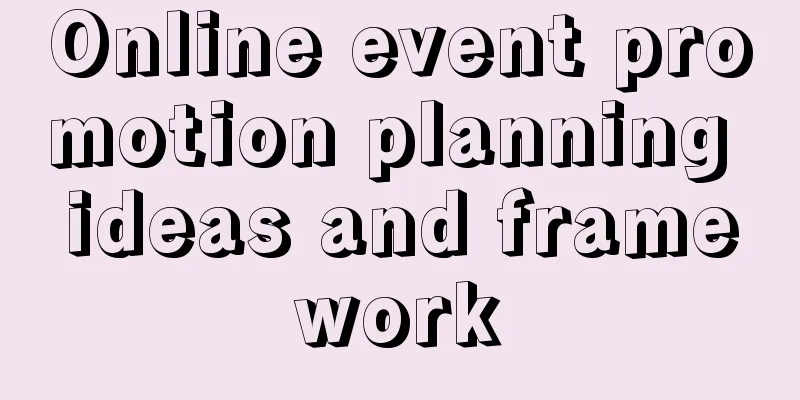 Online event promotion planning ideas and framework