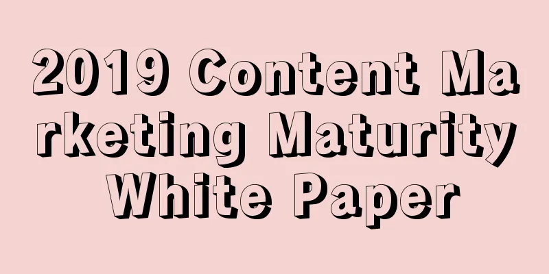 2019 Content Marketing Maturity White Paper