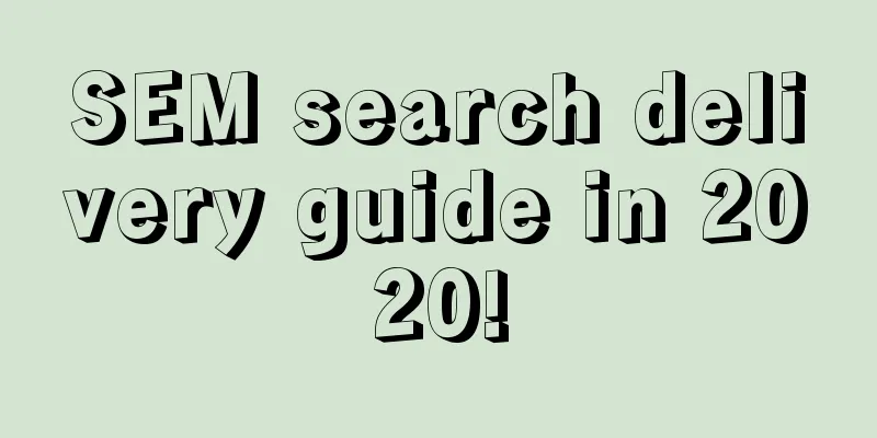 SEM search delivery guide in 2020!