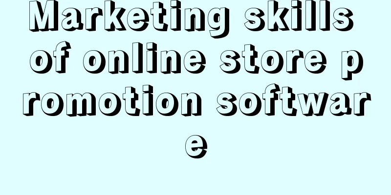 Marketing skills of online store promotion software