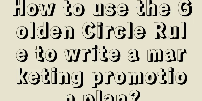 How to use the Golden Circle Rule to write a marketing promotion plan?