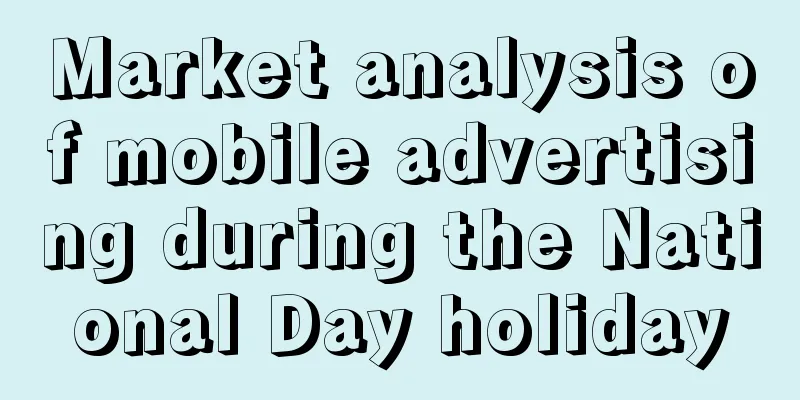 Market analysis of mobile advertising during the National Day holiday