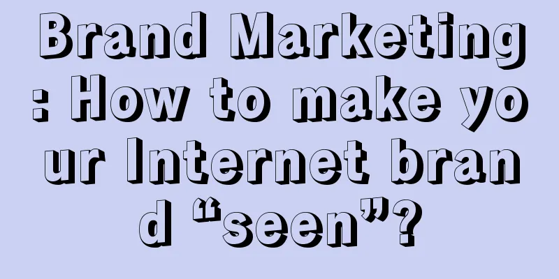 Brand Marketing: How to make your Internet brand “seen”?