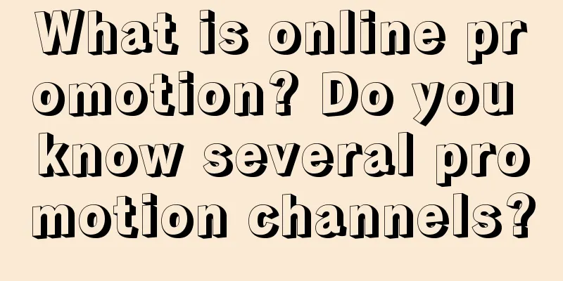 What is online promotion? Do you know several promotion channels?