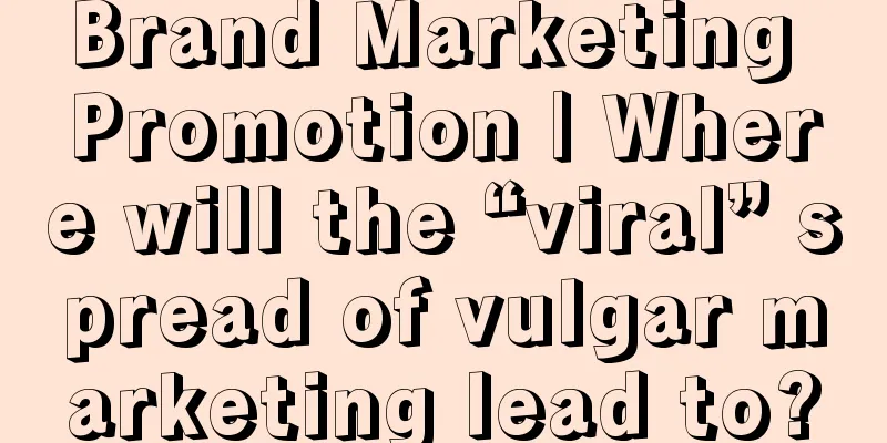 Brand Marketing Promotion | Where will the “viral” spread of vulgar marketing lead to?