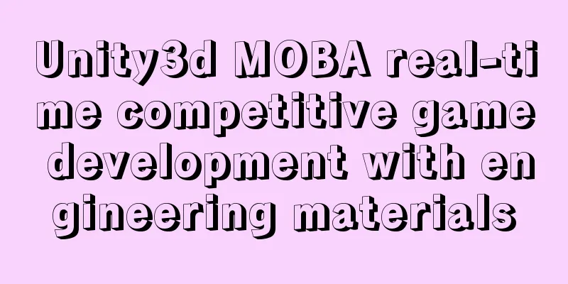 Unity3d MOBA real-time competitive game development with engineering materials