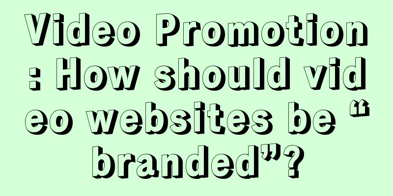 Video Promotion: How should video websites be “branded”?